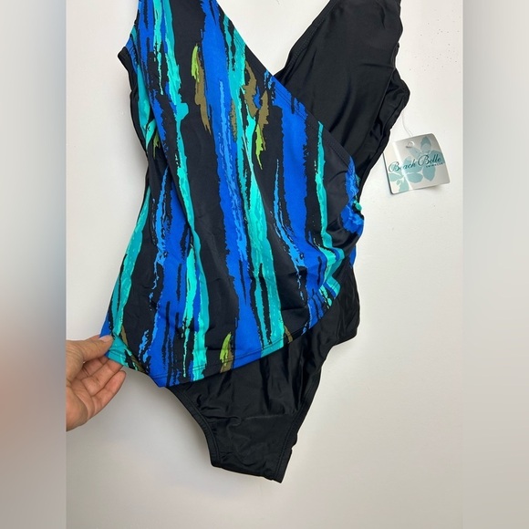 VTG Y2K Beach Belle Swimsuits for All Women's Plus Size 14 Surf print One Piece - Picture 3 of 12